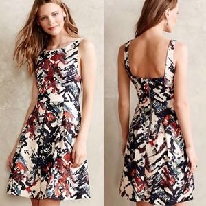 Anthropologie Maeve Watercolor Capelle Dress Small